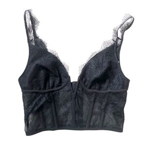 CAMI NYC Black Lace Corset Camisole Top Size S‎ Coquette Feminine Party Evening